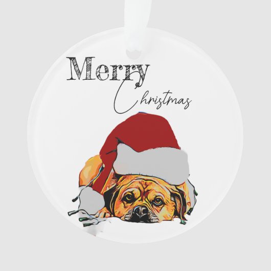 Weihnachtsbaum Puggle Ornament (Vorderseite)