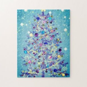 Weihnachtsbaum Puzzle Geschenk Frohe Weihnachten