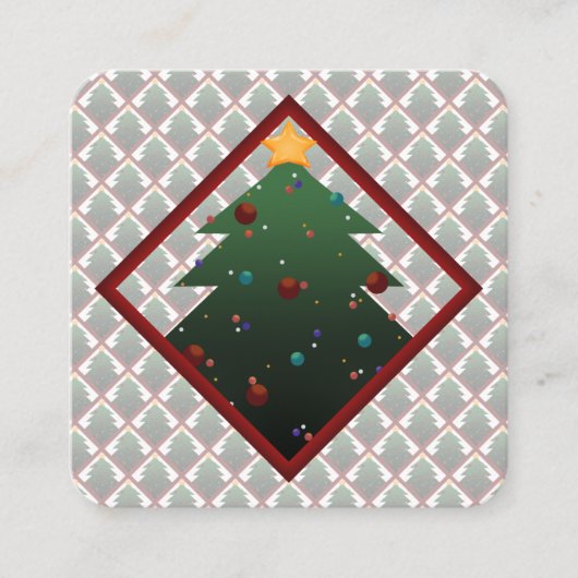 Weihnachtsbaum Quadratische Visitenkarte (Vorderseite)