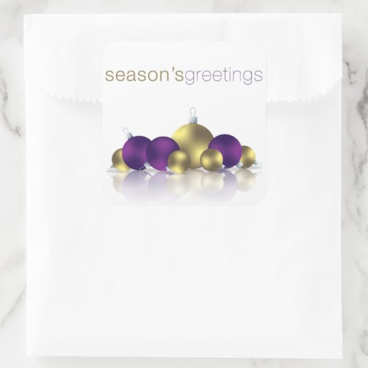 Weihnachtsbaum Quadratischer Aufkleber (Tasche)