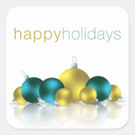 Weihnachtsbaum Quadratischer Aufkleber