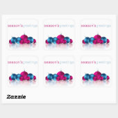 Weihnachtsbaum Quadratischer Aufkleber (Blatt)