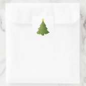 Weihnachtsbaum Quadratischer Aufkleber (Tasche)