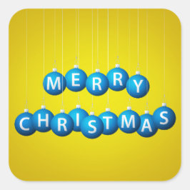 Weihnachtsbaum Quadratischer Aufkleber