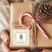 Weihnachtsbaum Quadratischer Aufkleber