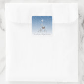 Weihnachtsbaum Quadratischer Aufkleber (Tasche)