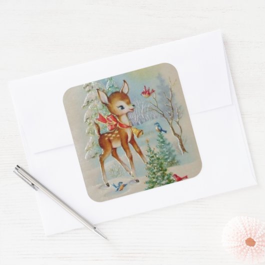 Weihnachtsbaum Quadratischer Aufkleber (Umschlag)