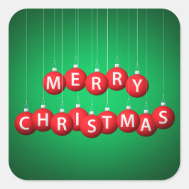 Weihnachtsbaum Quadratischer Aufkleber