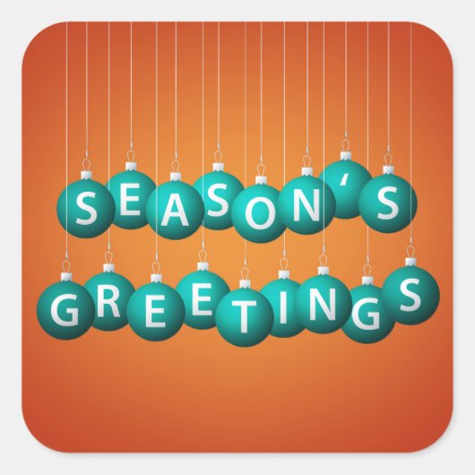 Weihnachtsbaum Quadratischer Aufkleber (Vorderseite)