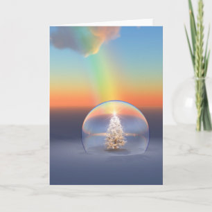 Weihnachtsbaum Rainbow Feiertagskarte