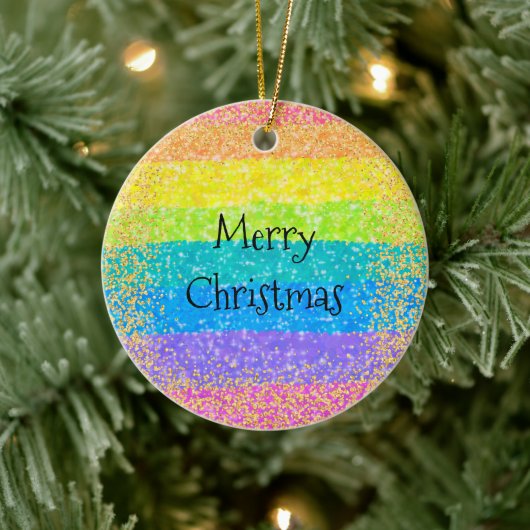Weihnachtsbaum Rainbow Keramik Ornament (Baum)