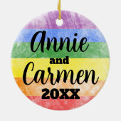 Weihnachtsbaum | Rainbow Ornament | Namen und Jahr (Hinten)