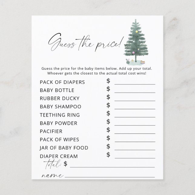 Weihnachtsbaum - Raten Sie mal, was das Spiel kost (Vorderseite)