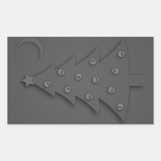 Weihnachtsbaum Rechteckiger Aufkleber (Vorderseite)