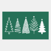 Weihnachtsbaum Rechteckiger Aufkleber (Vorderseite)