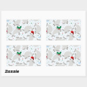 Weihnachtsbaum Rechteckiger Aufkleber (Blatt)