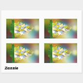 Weihnachtsbaum Rechteckiger Aufkleber (Blatt)