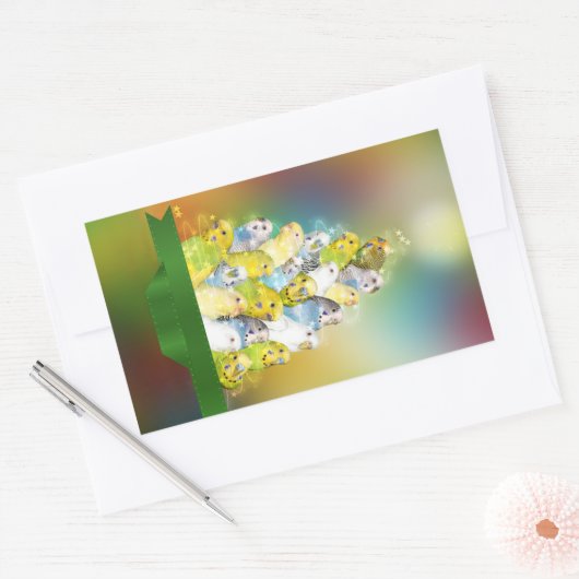 Weihnachtsbaum Rechteckiger Aufkleber (Umschlag)