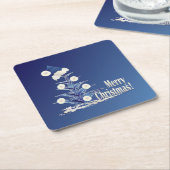 Weihnachtsbaum Rechteckiger Pappuntersetzer (angewinkelt)