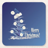 Weihnachtsbaum Rechteckiger Pappuntersetzer (Vorderseite)