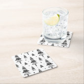 Weihnachtsbaum Rechteckiger Pappuntersetzer (Vor Ort)