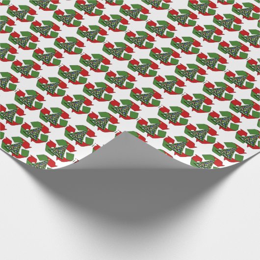 Weihnachtsbaum Recycelnd Erinnerung Geschenkpapier (Ecke)