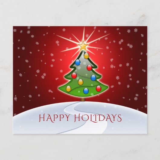 Weihnachtsbaum Red Business Weihnachtskarte (Vorderseite)