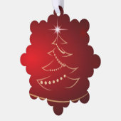 Weihnachtsbaum Red Gold Ornament Card mit Star (Linke Ecke)