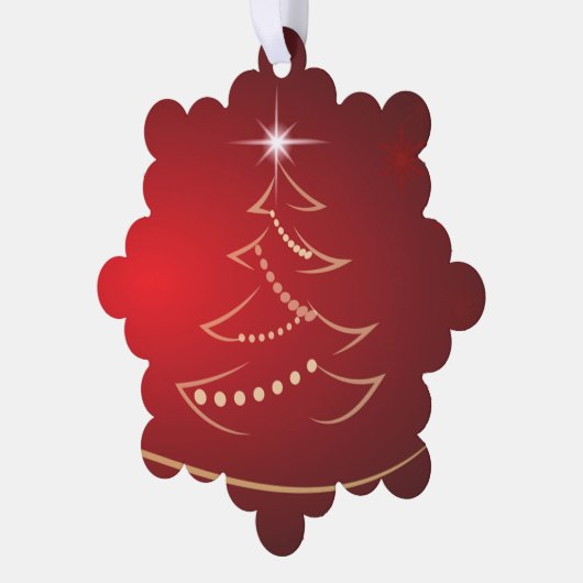 Weihnachtsbaum Red Gold Ornament Card mit Star (Linke Ecke)