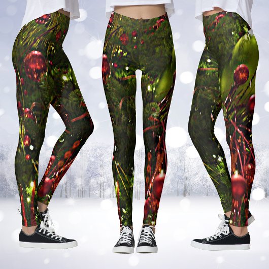 Weihnachtsbaum Red & Gold Weihnachtslieder Legging Leggings