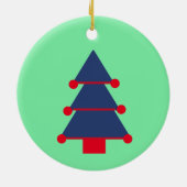 Weihnachtsbaum Red Green Blue Modern Keramik Ornament (Hinten)