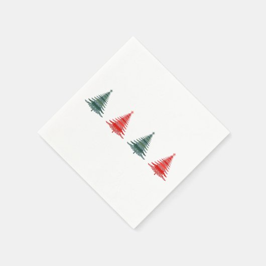 Weihnachtsbaum Red Green Design Serviette (Ecke)