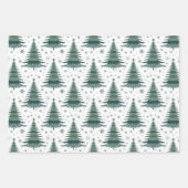 Weihnachtsbaum Red Green Muster Design Geschenkpapier Set (Vorderseite 2)