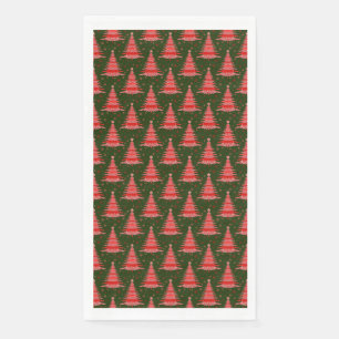Weihnachtsbaum Red Green Muster Design Serviette