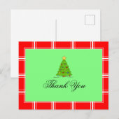 Weihnachtsbaum Red & Green Vielen Dank Postkarte (Vorne/Hinten)