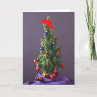 Weihnachtsbaum Red Hat Card Feiertagskarte