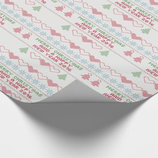 Weihnachtsbaum Red Holiday Geschenkpapier (Ecke)