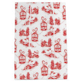 Weihnachtsbaum | Red Medium Geschenktasche Mittlere Geschenktüte (Rückseite)