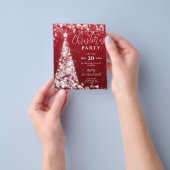 Weihnachtsbaum Red Modern Party laden ein Flyer (Gruppe)