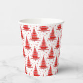 Weihnachtsbaum Red Muster Design Paper Cups Pappbecher (Links)