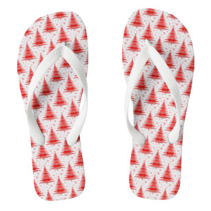 Weihnachtsbaum Red Pattern Design Badesandalen