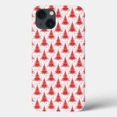 Weihnachtsbaum Red Pattern Design Case-Mate iPhone Hülle (Rückseite)