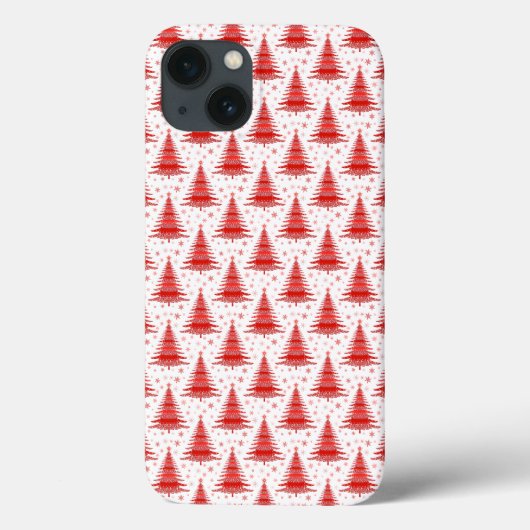 Weihnachtsbaum Red Pattern Design Case-Mate iPhone Hülle (Rückseite)