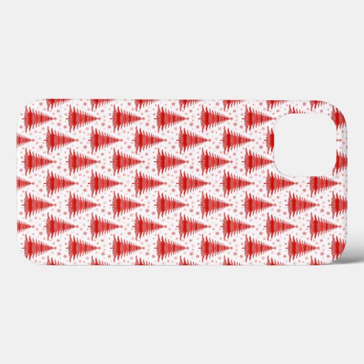 Weihnachtsbaum Red Pattern Design Case-Mate iPhone Hülle (Rückseite (Horizontal))