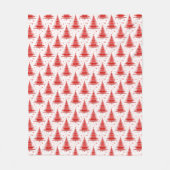 Weihnachtsbaum Red Pattern Design Fleece Blanket (Vorderseite)