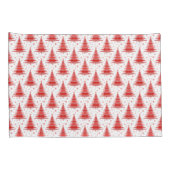 Weihnachtsbaum Red Pattern Design Kissenbezug (Rückseite-Rechts)