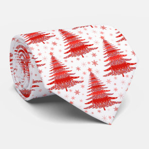 Weihnachtsbaum Red Pattern Design Krawatte
