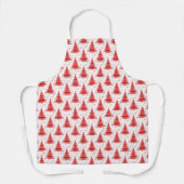 Weihnachtsbaum Red Pattern Design Schürze (Vorderseite)