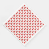 Weihnachtsbaum Red Pattern Design Serviette (Ecke)