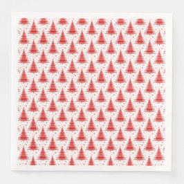 Weihnachtsbaum Red Pattern Design Serviette
